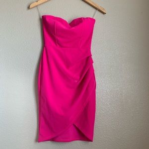 Pink Strapless Dress